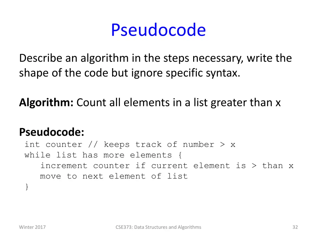 pseudocode