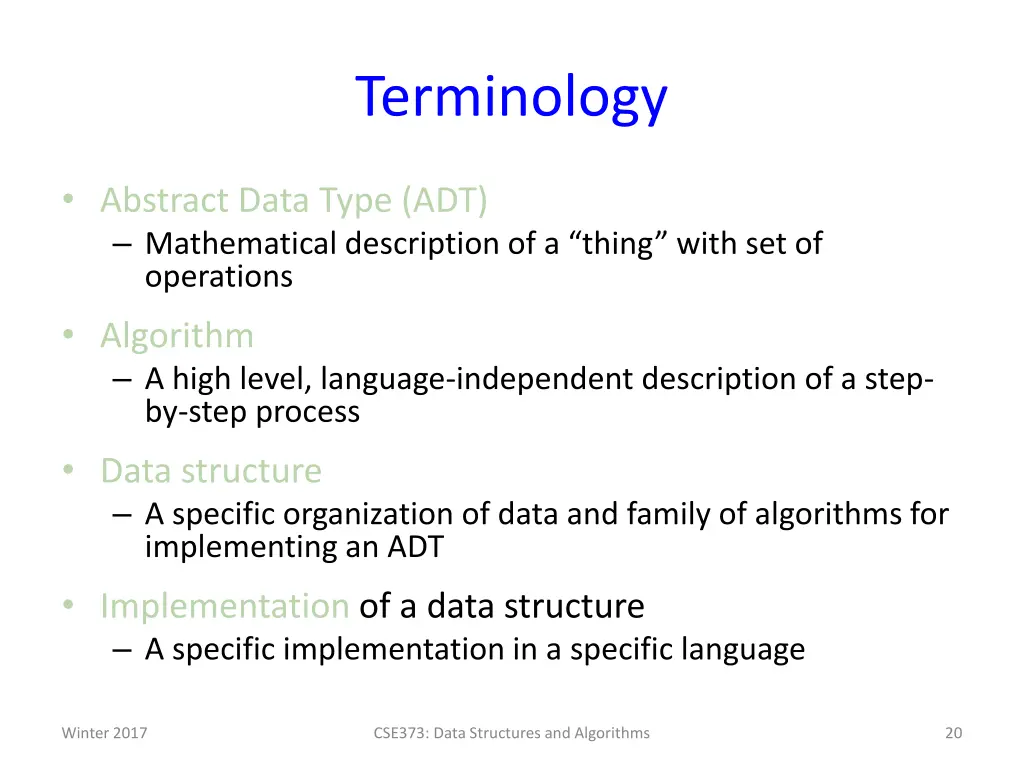 terminology