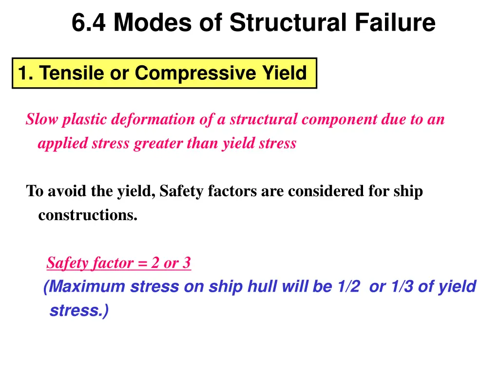 6 4 modes of structural failure