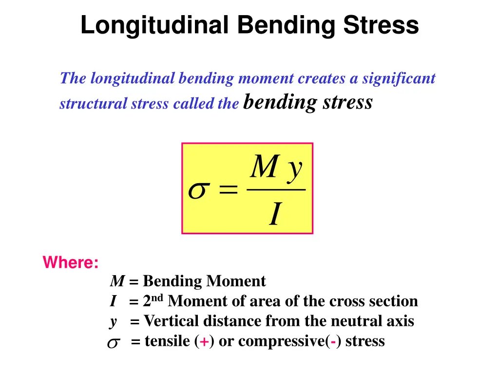 longitudinal bending stress 4