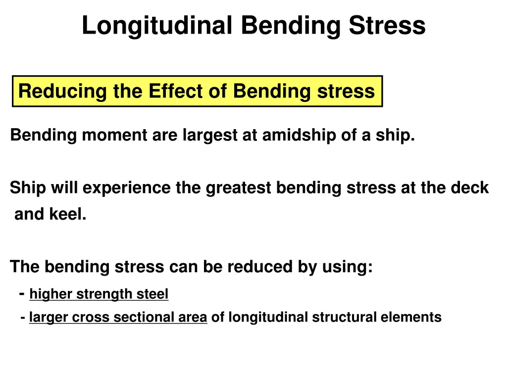 longitudinal bending stress 9