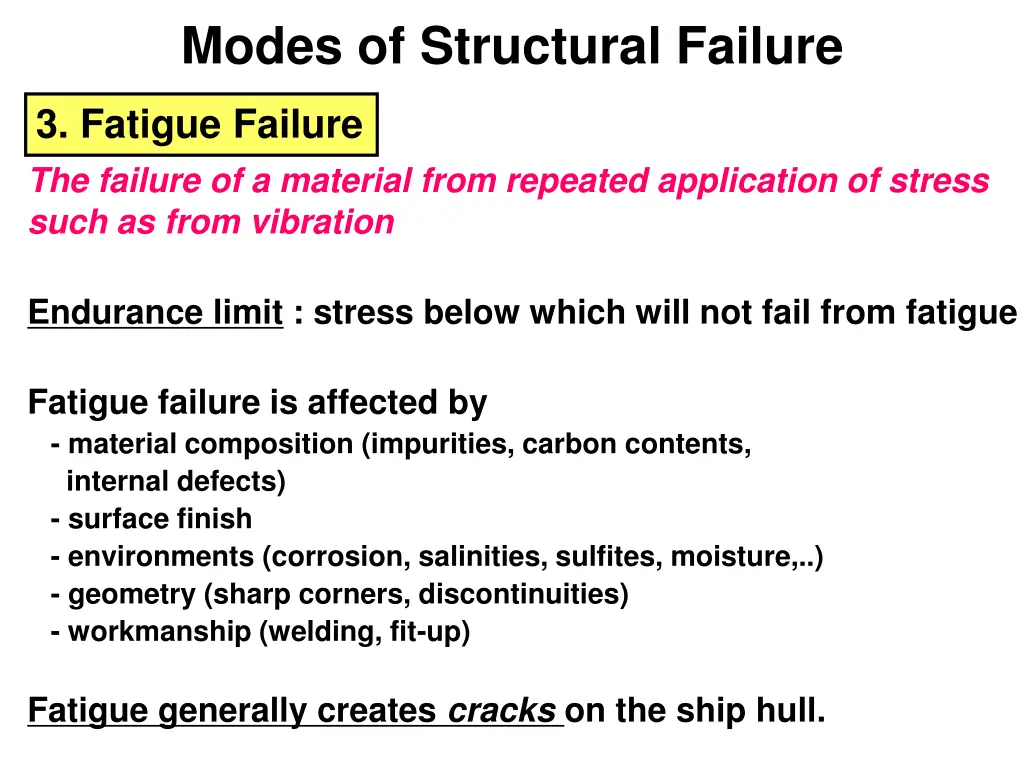 modes of structural failure 1