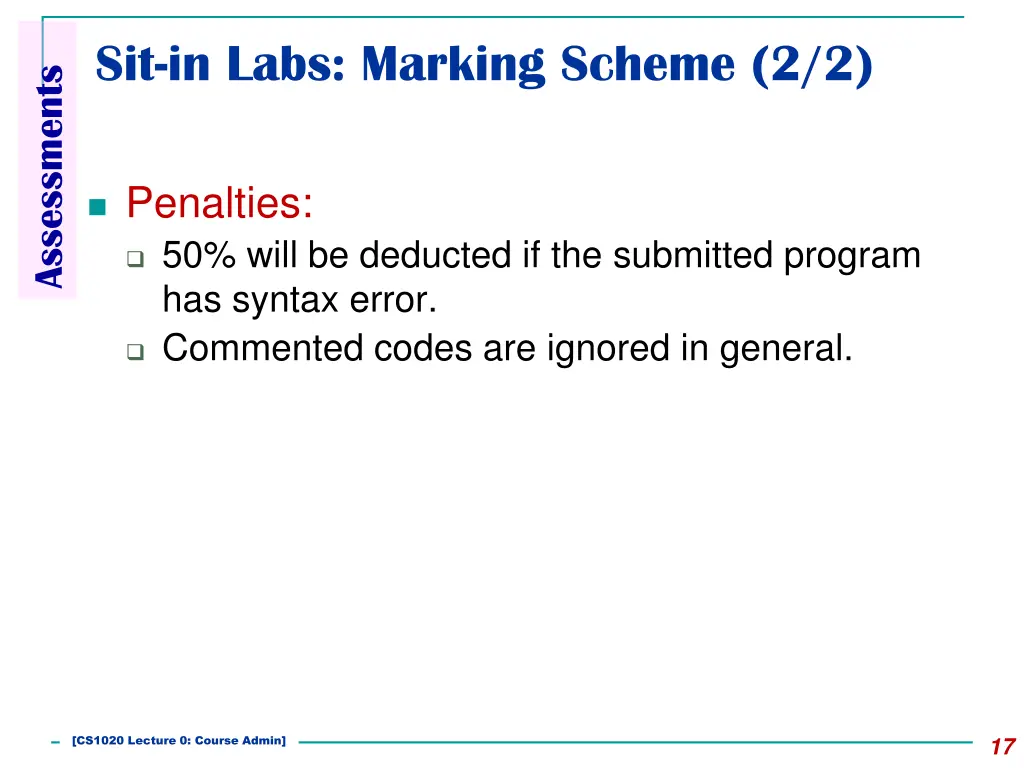 sit in labs marking scheme 2 2