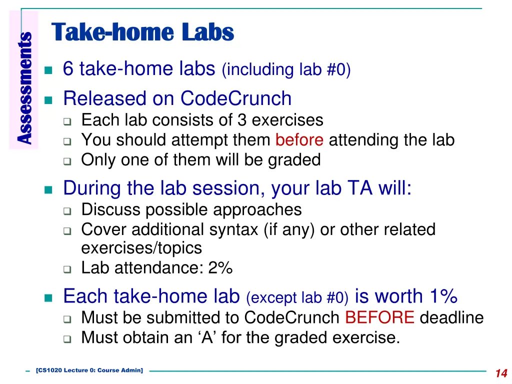 take take home labs home labs