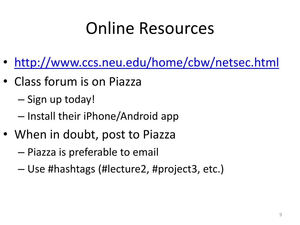 online resources