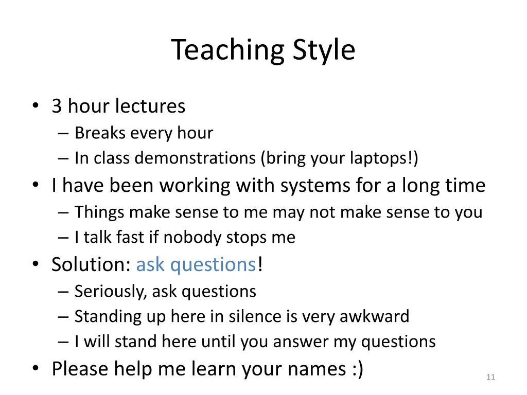 teaching style