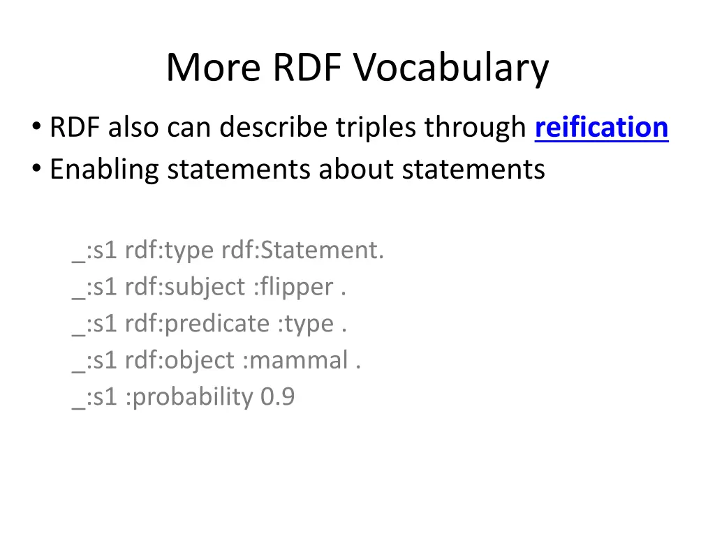 more rdf vocabulary 1