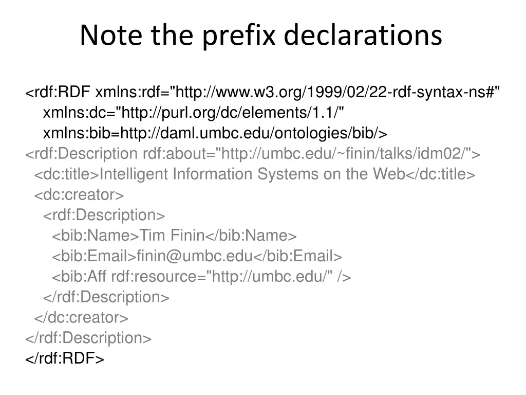 note the prefix declarations