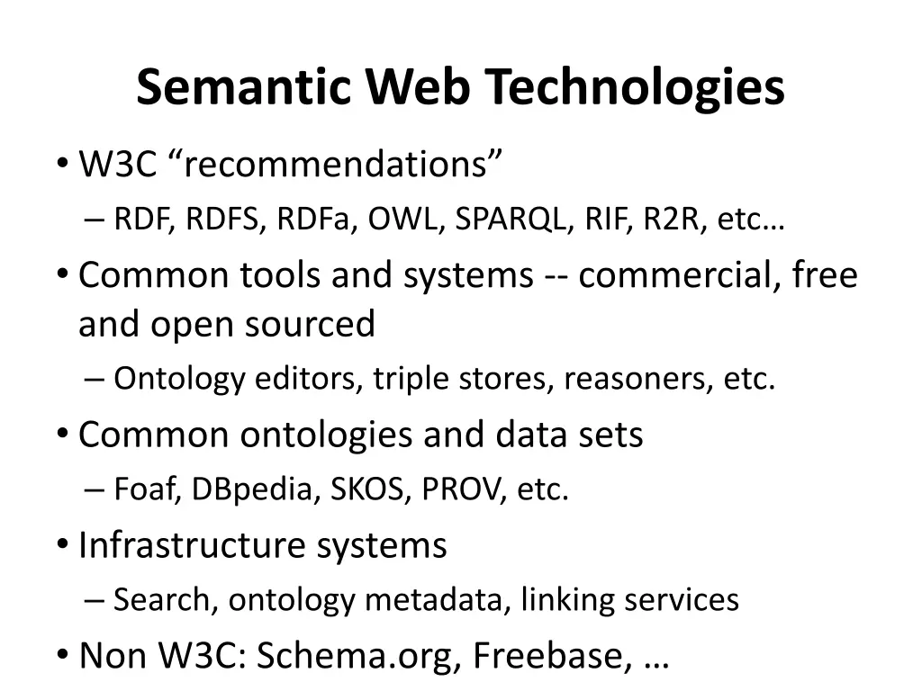 semantic web technologies