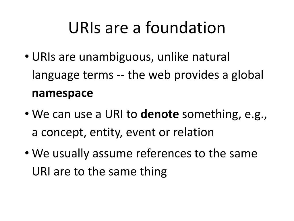 uris are a foundation 1