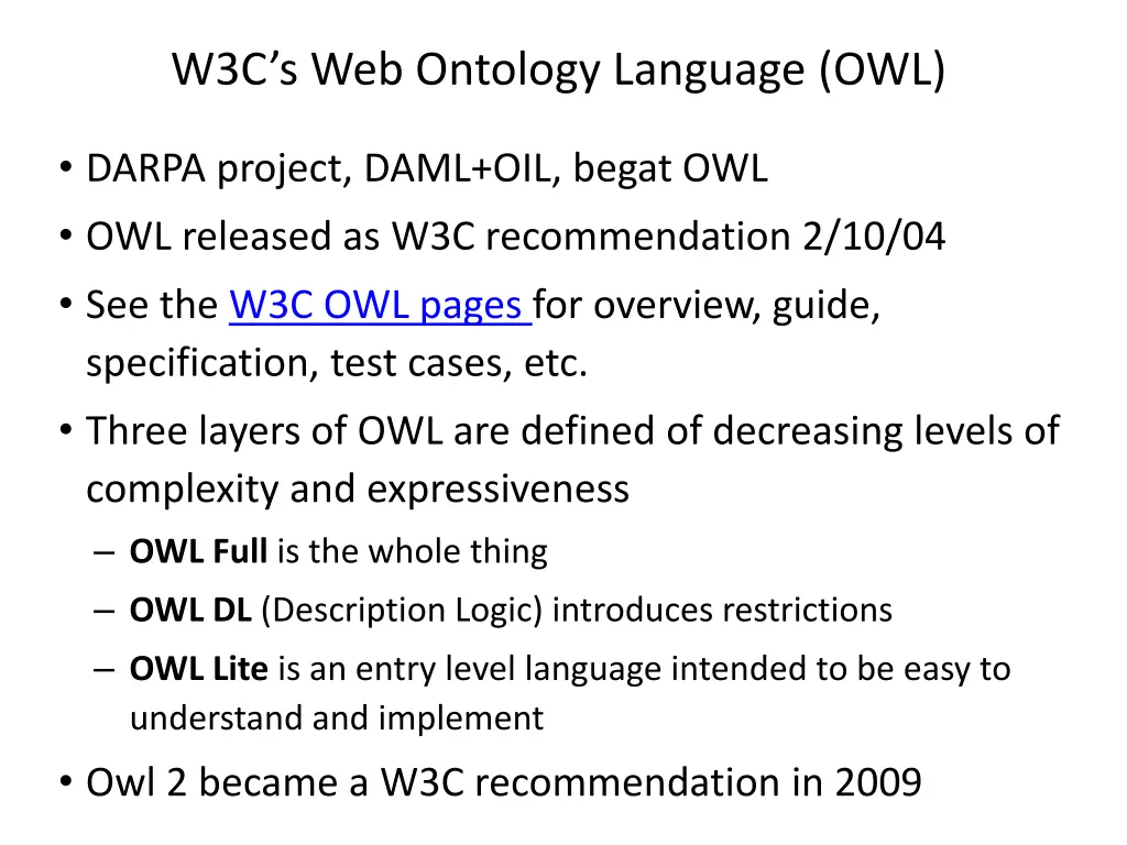 w3c s web ontology language owl