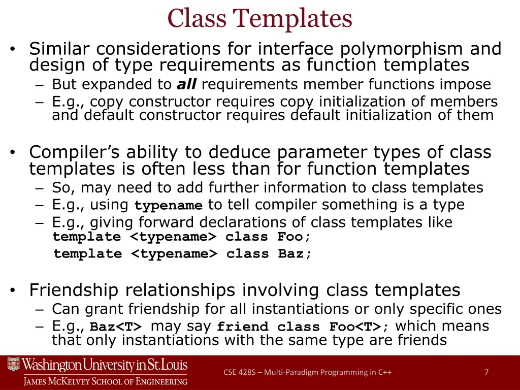 class templates