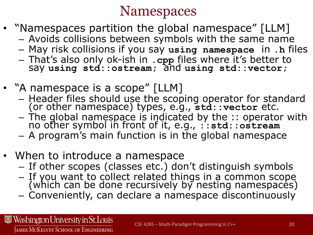 namespaces