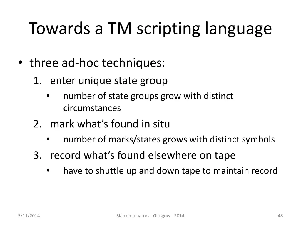 towards a tm scripting language 3