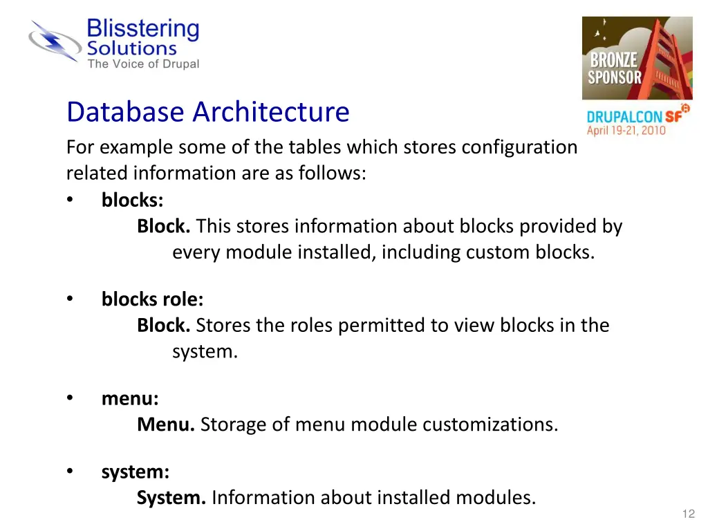 database architecture