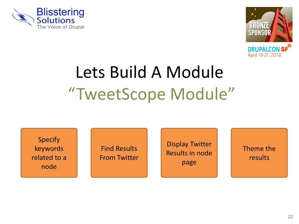 lets build a module tweetscope module