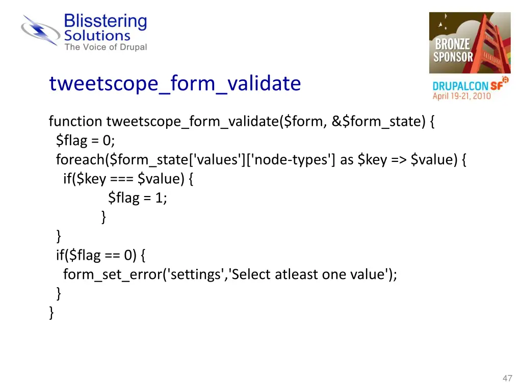 tweetscope form validate