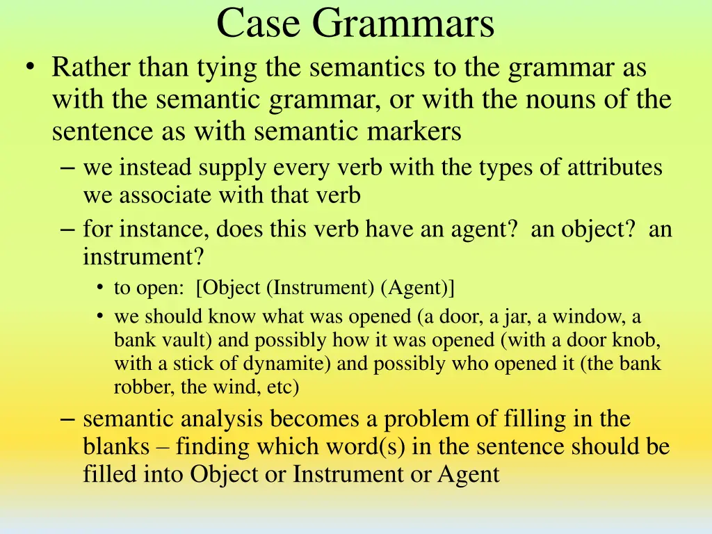 case grammars