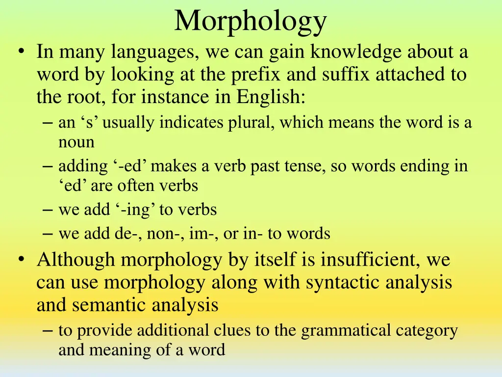 morphology