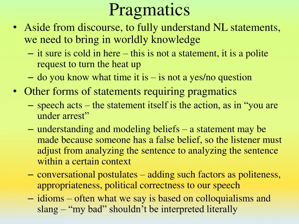 pragmatics