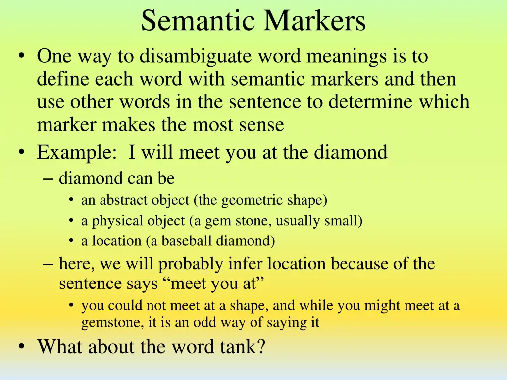 semantic markers