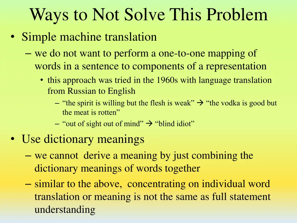 ways to not solve this problem simple machine