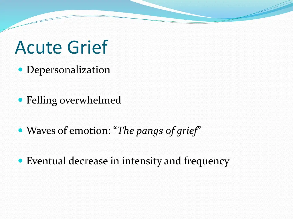 acute grief