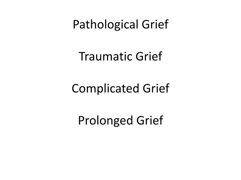 pathological grief