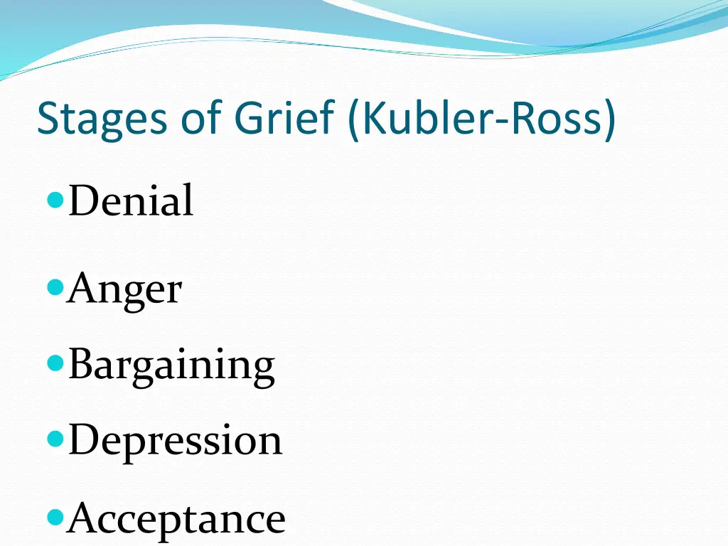 stages of grief kubler ross