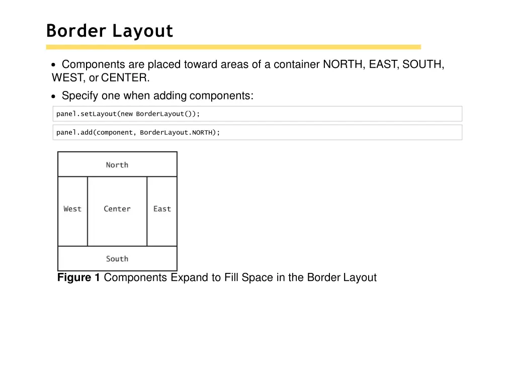 border layout