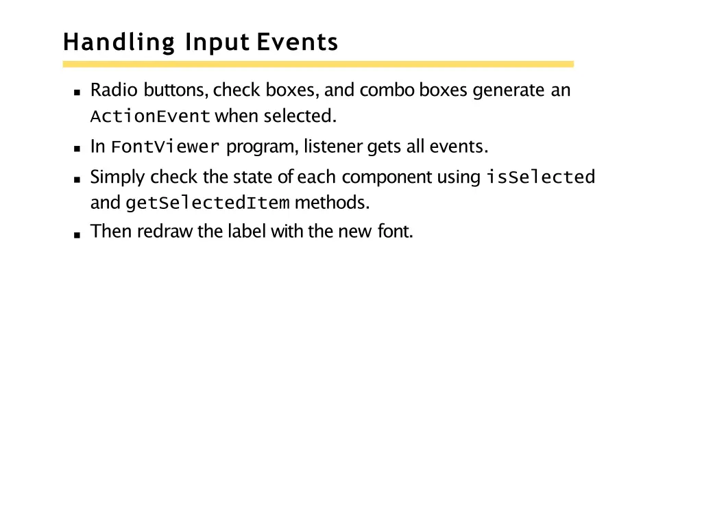 handling input events