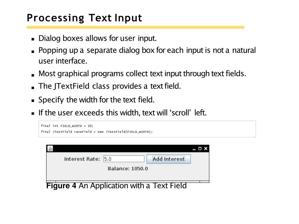 processing text input