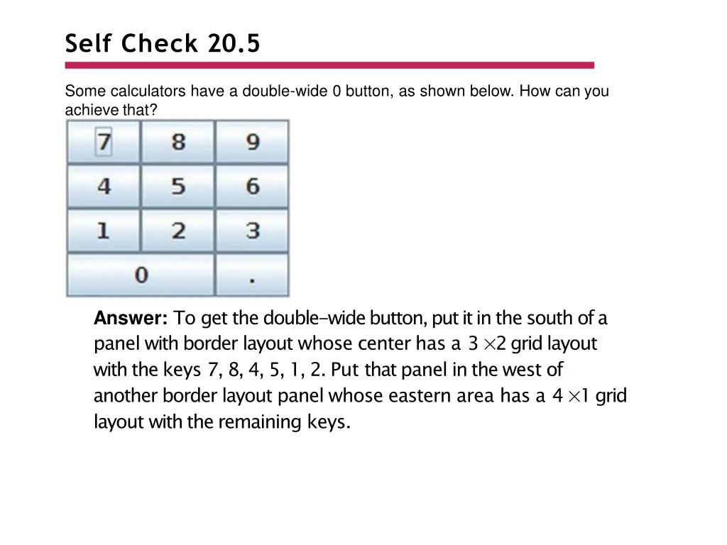 self check 20 5