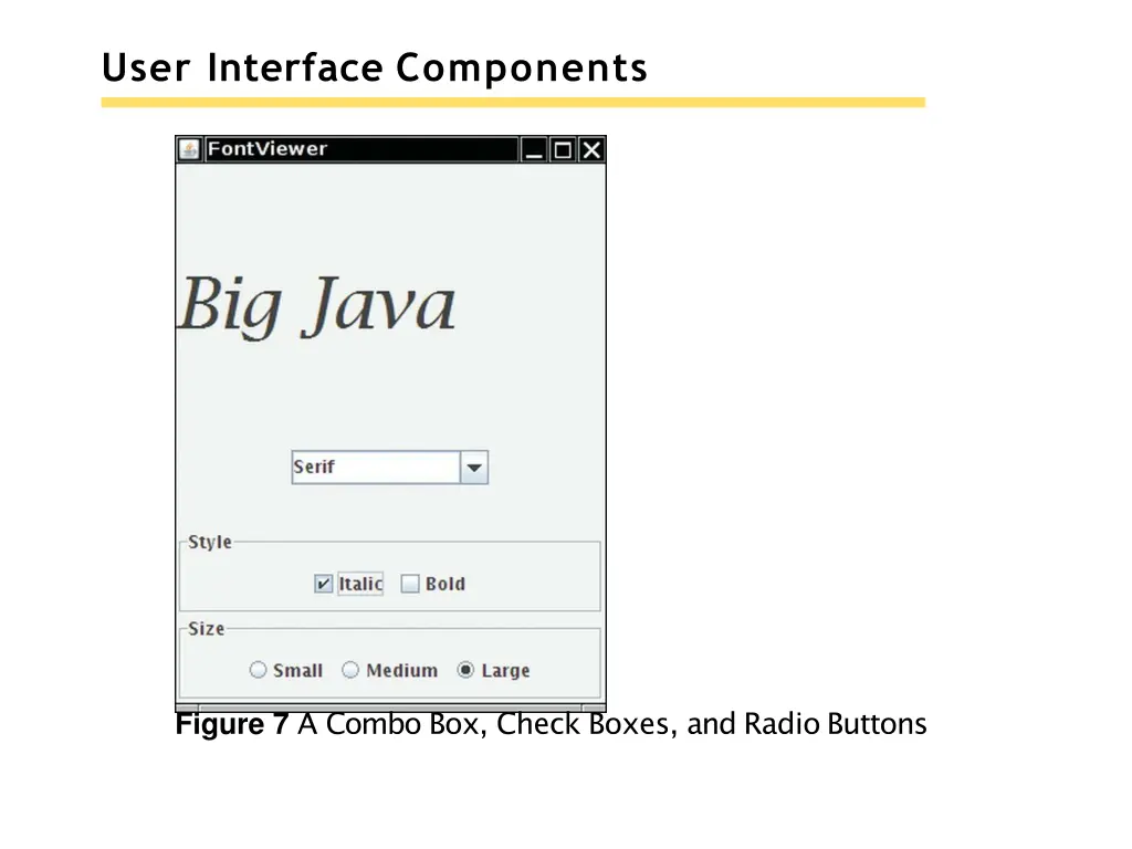 user interface components