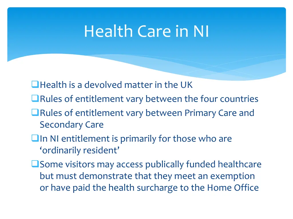 health care in ni