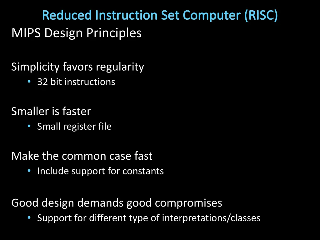 reduced instruction set computer risc mips design