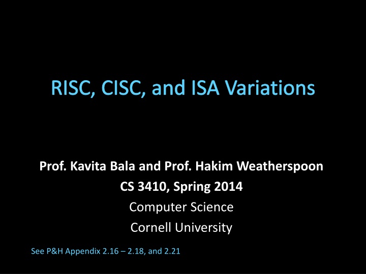 risc cisc and isa variations