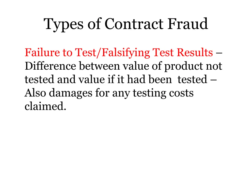 types of contract fraud 1