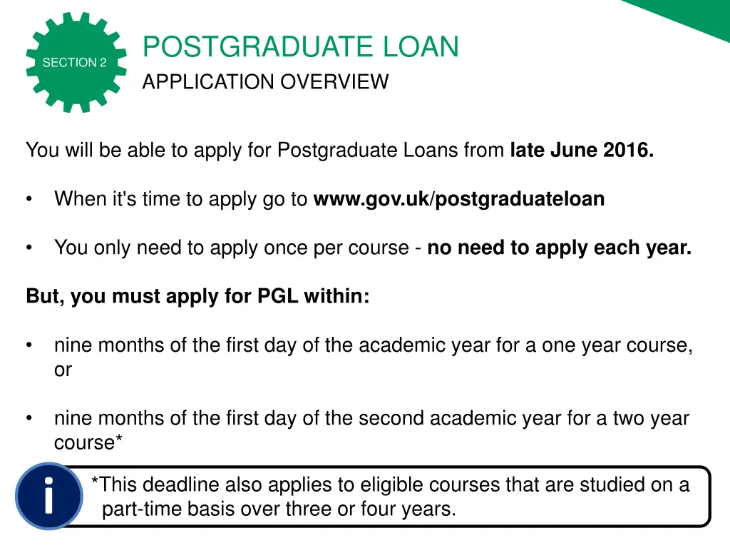 postgraduate loan application overview