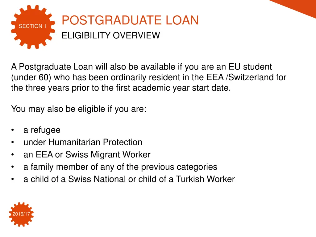 postgraduate loan eligibility overview 2