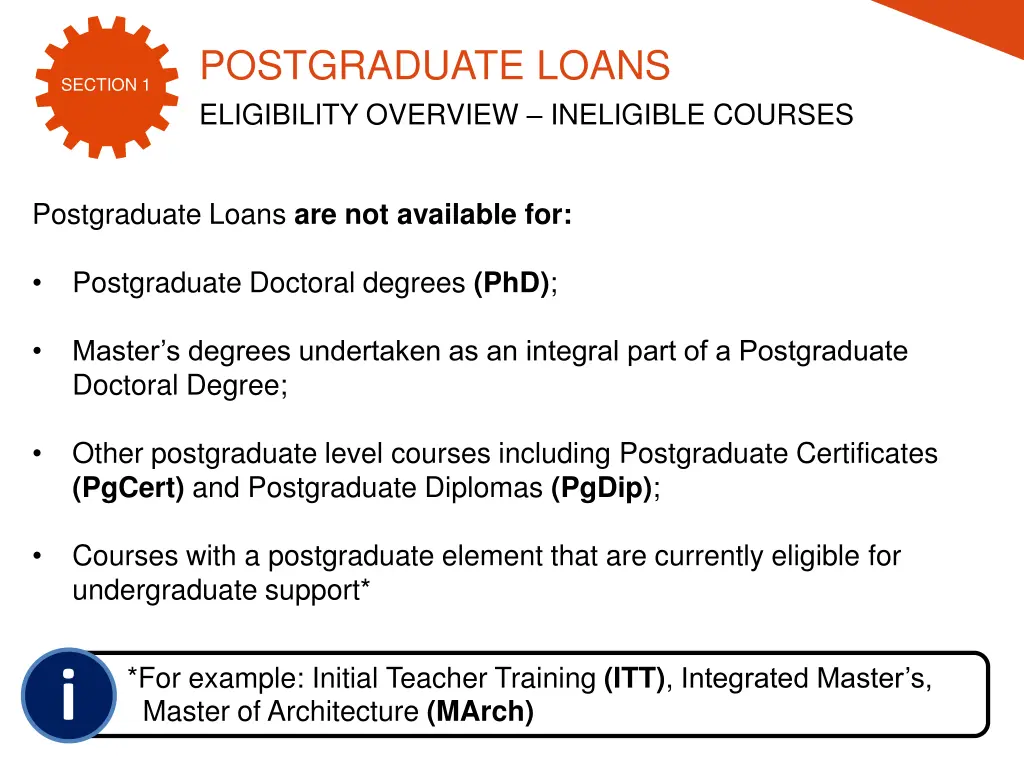 postgraduate loans eligibility overview