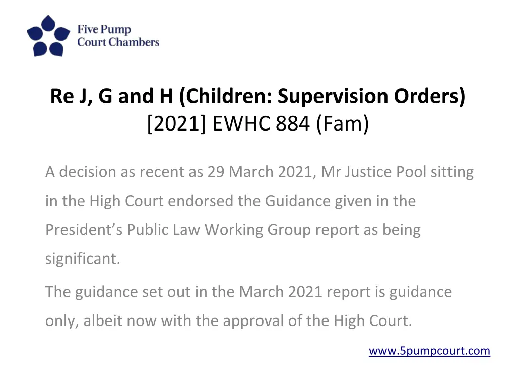 re j g and h children supervision orders 2021