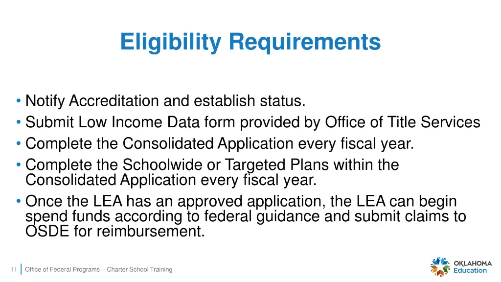 eligibility requirements