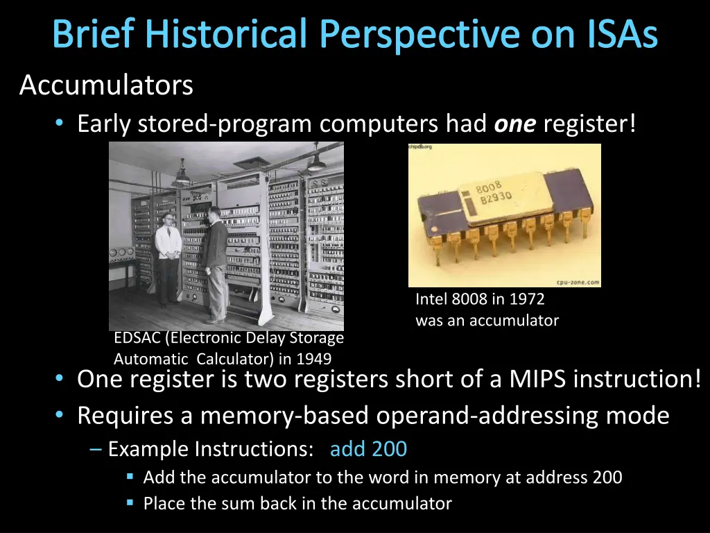 brief historical perspective on isas accumulators