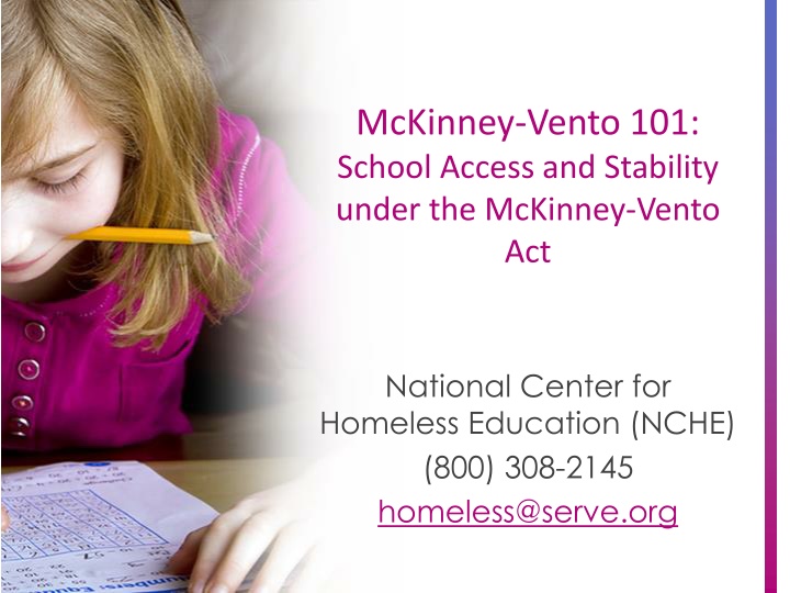 mckinney vento 101 school access and stability