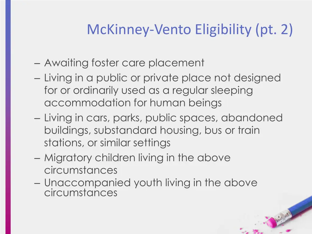 mckinney vento eligibility pt 2