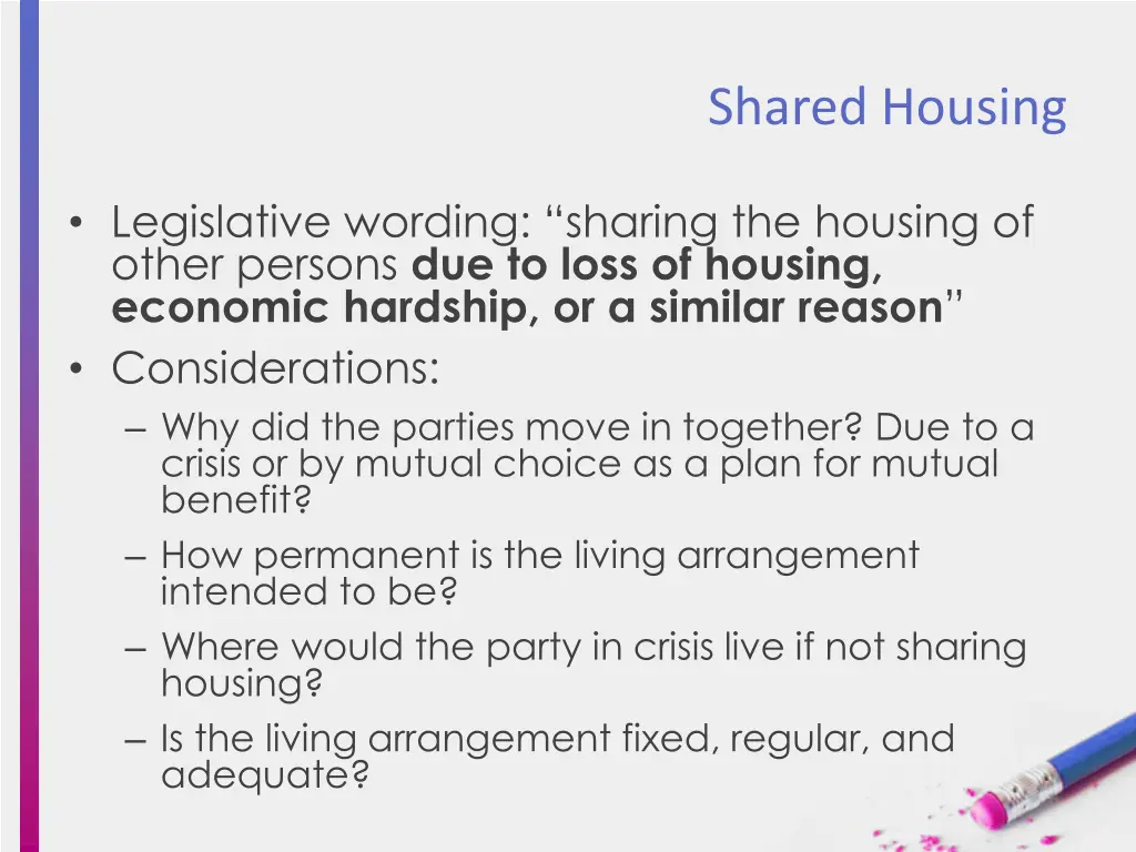 shared housing