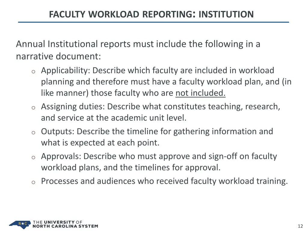 faculty workload reporting institution