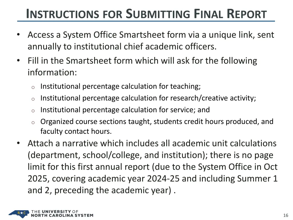 i nstructions for s ubmitting f inal r eport