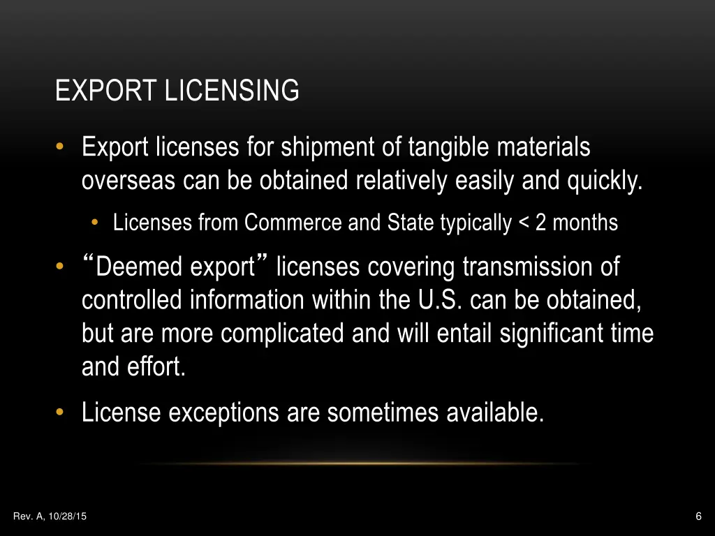 export licensing